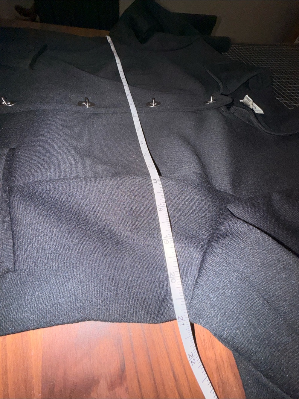 LOFT Black Knit Suit, Rounded-Collar Button-Front Blazer and Flat Front Pants - Picture 7 of 16